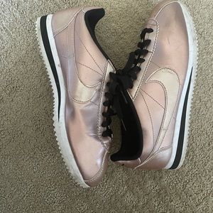 Rose gold Nike Cortez